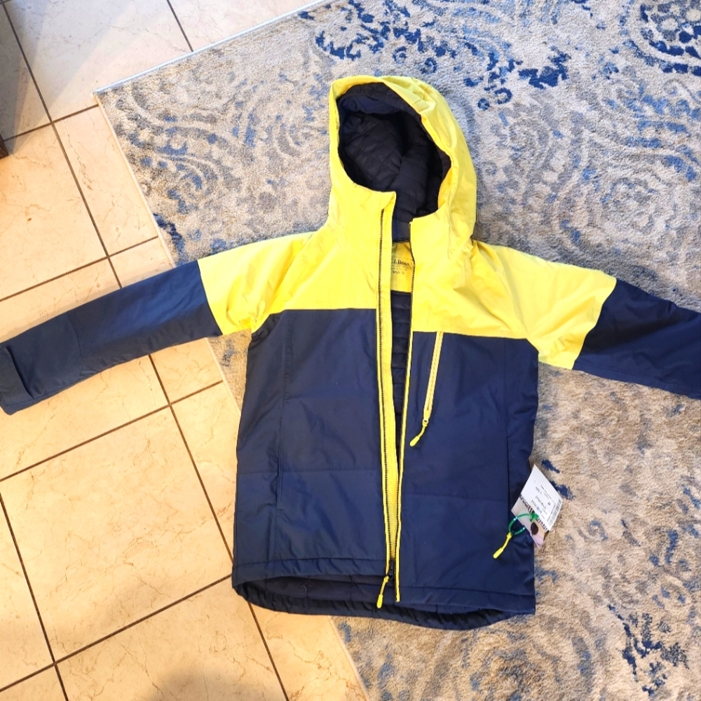 Colorblock Hooded Jacket - Yellow and Blue